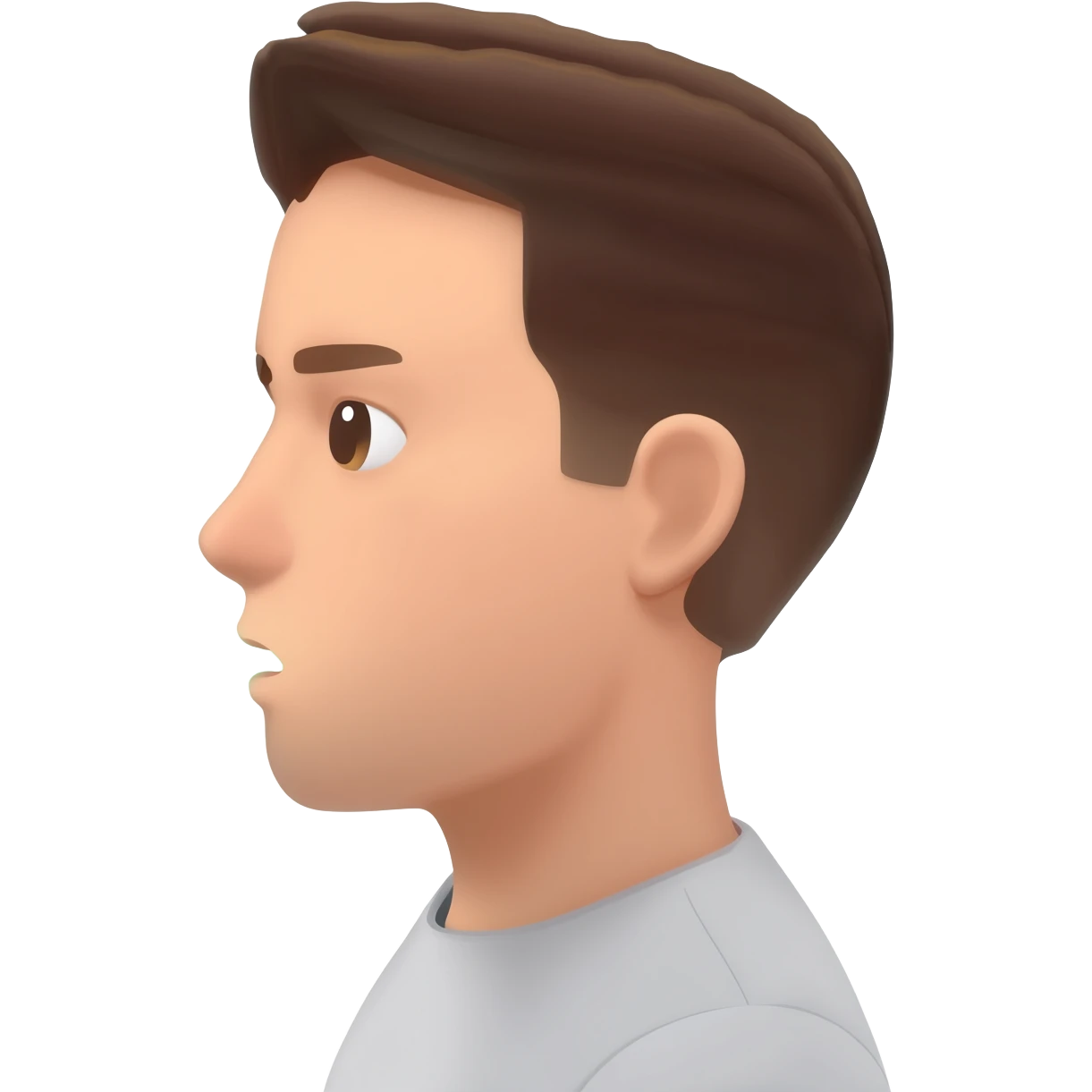 close-up side profile of a person exhaling green mist from their mouth representing bad breath (halitosis) emoji