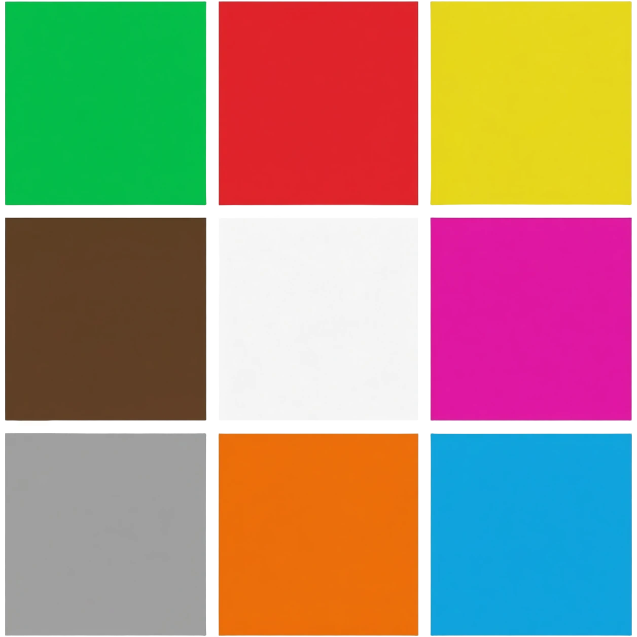 Green,Red,Yellow,Brown,Black,White,Pink,Purple,Gray,Orange,Blue emoji