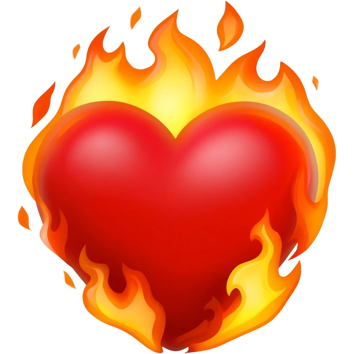 Heart with fire emoji