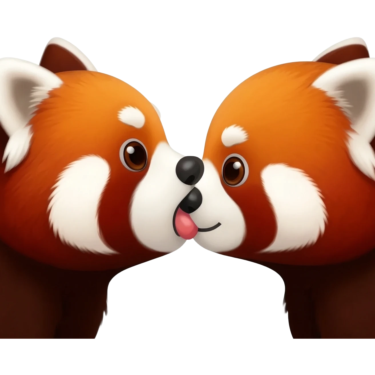 Red panda kiss emoji
