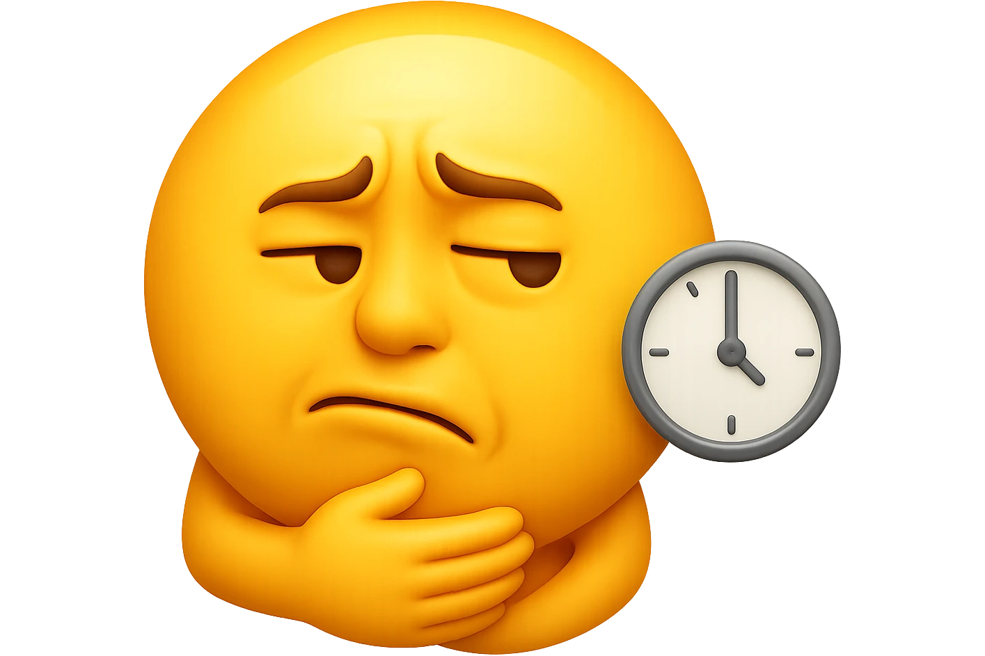 emoji stile iphone che riguarda l'argomento "stipsi/andrò al bagno oggi?", iperrealistico 4k emoji