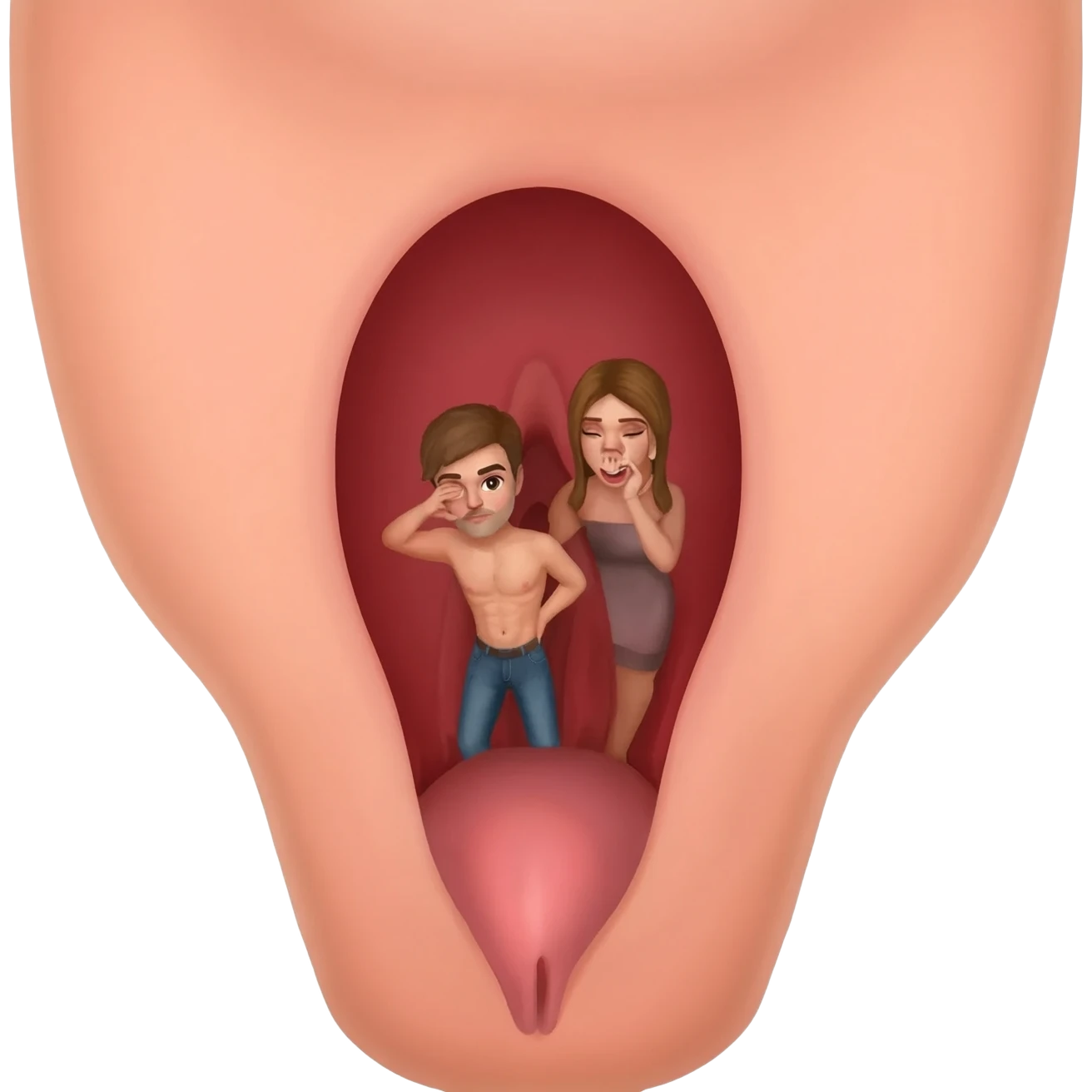 Nackter Malesub pov under  femdom pussy emoji