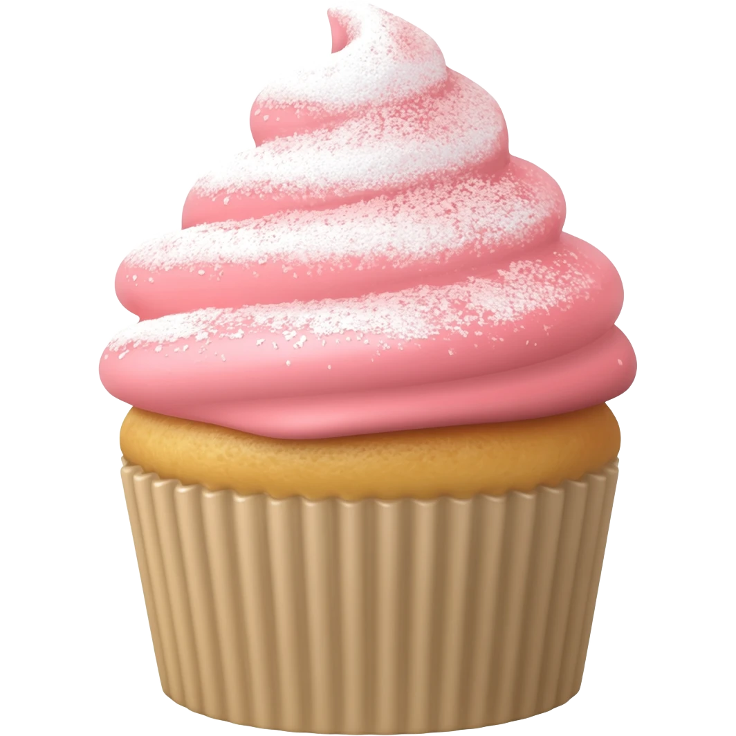 Cupcake with pink icing emoji