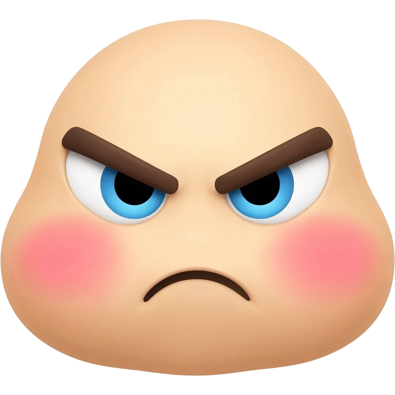 Yellow emoji adorable angry face emoji