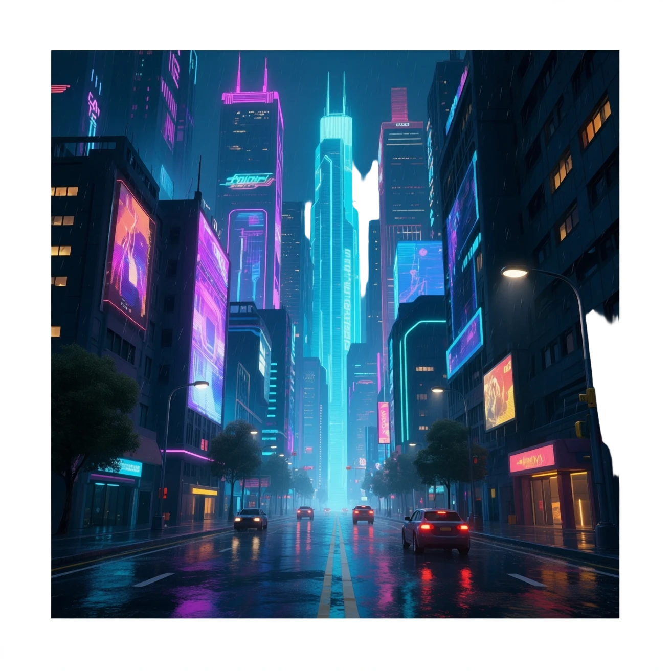 Futuristic technological cyberpunk emoji