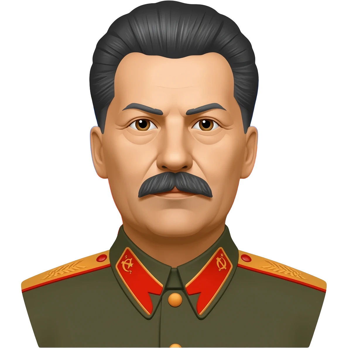 Joseph stalin ve arkasında Sovyetler birliği bayrağı olsun emoji