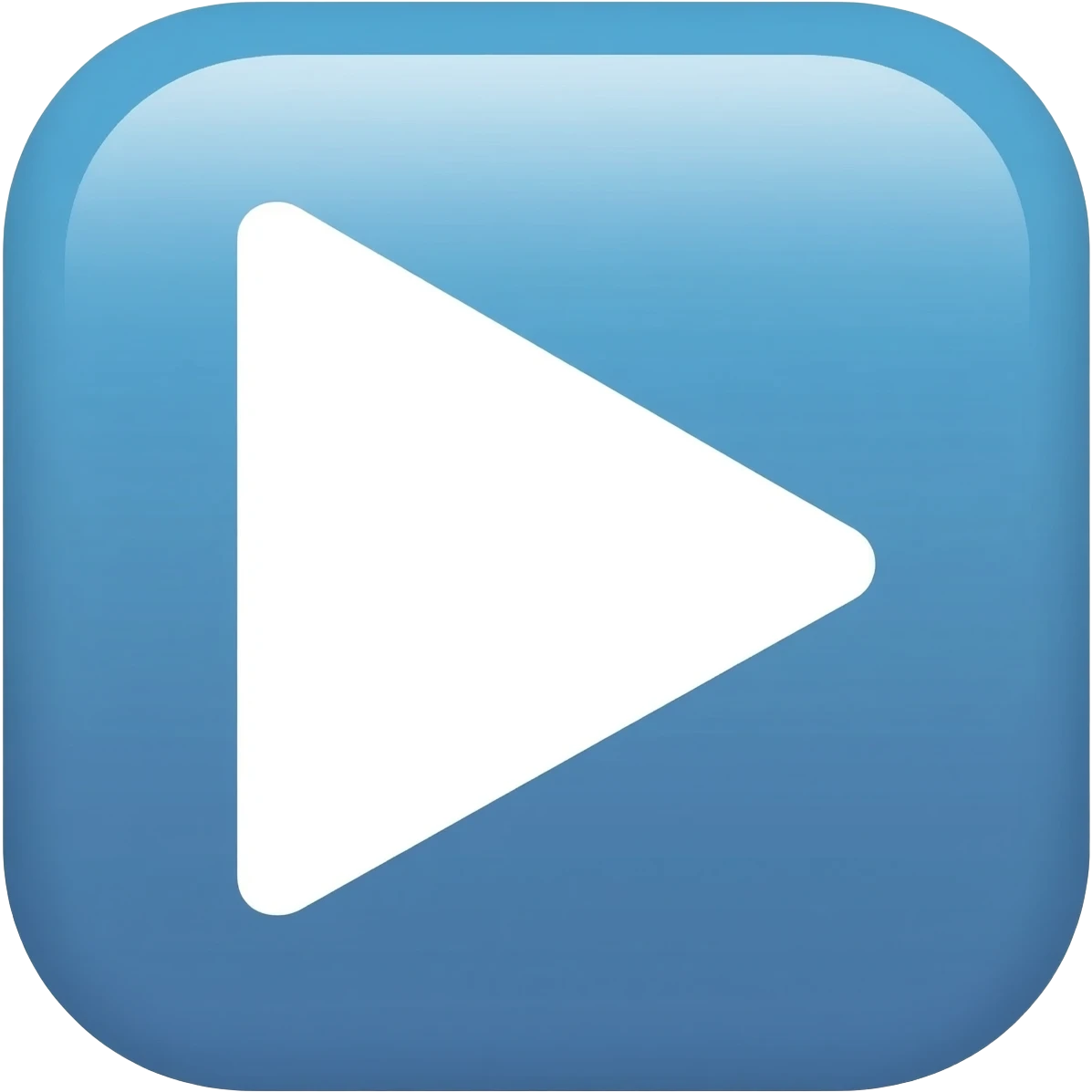 White color small Play symbol emoji