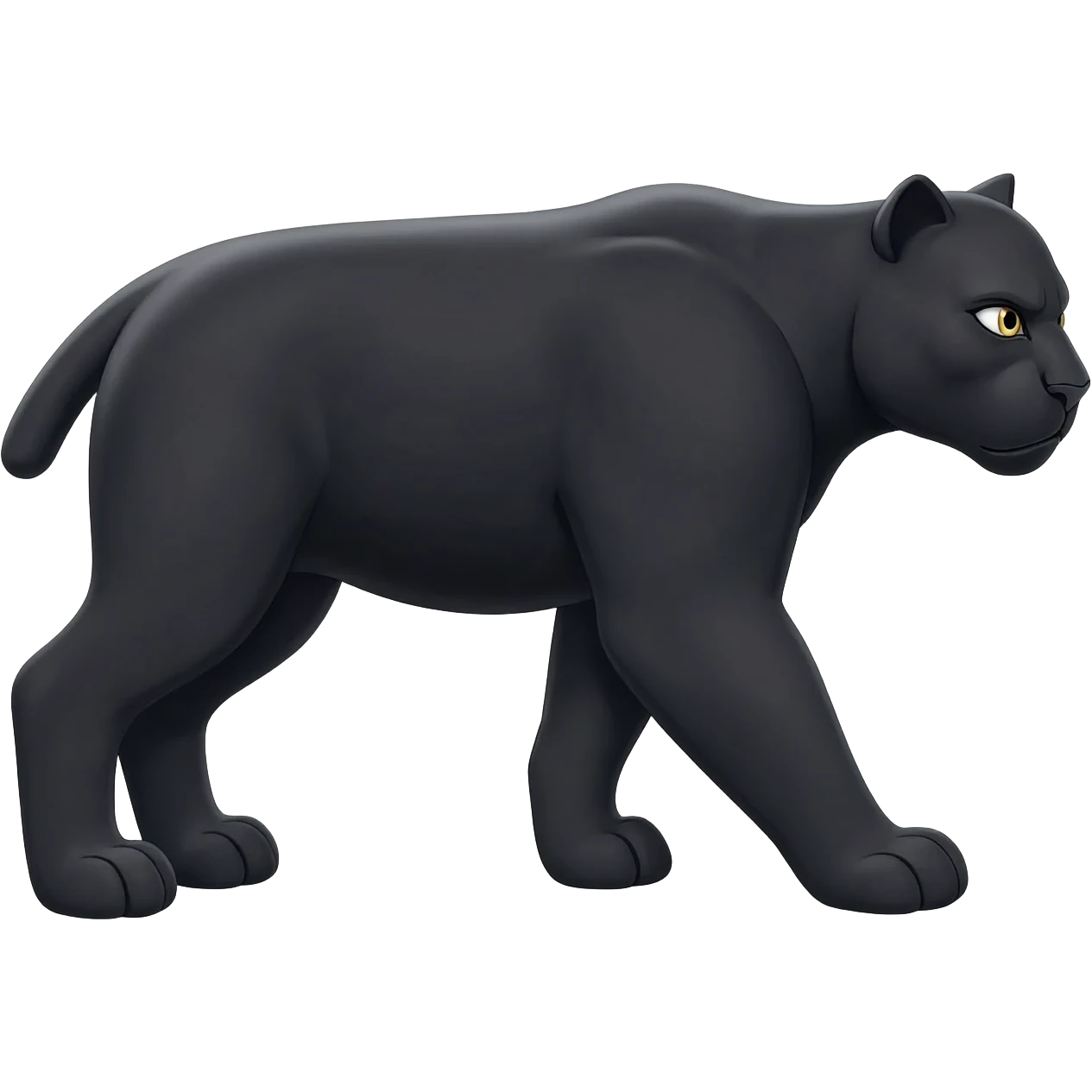 Pantera negra caminando emoji