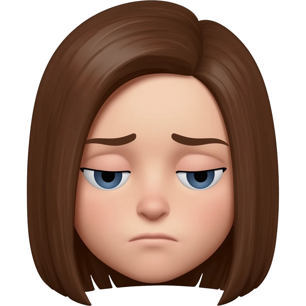girl with tired eyes but resting emoji