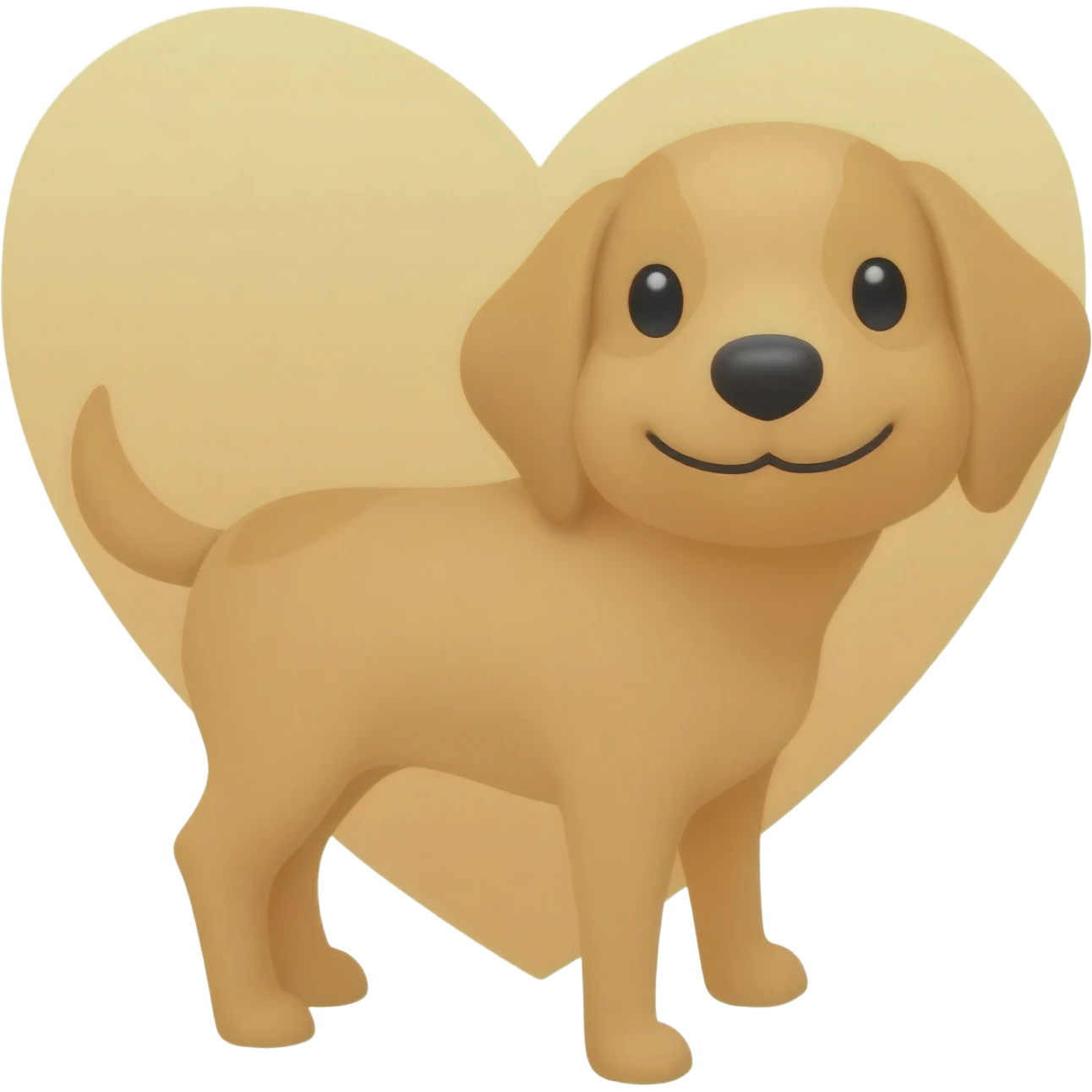 Chien en forme de cœur emoji
