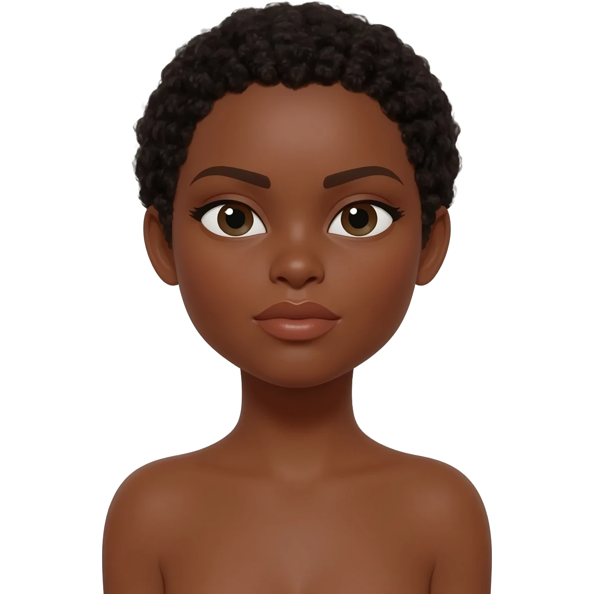 Make a naked black women. emoji