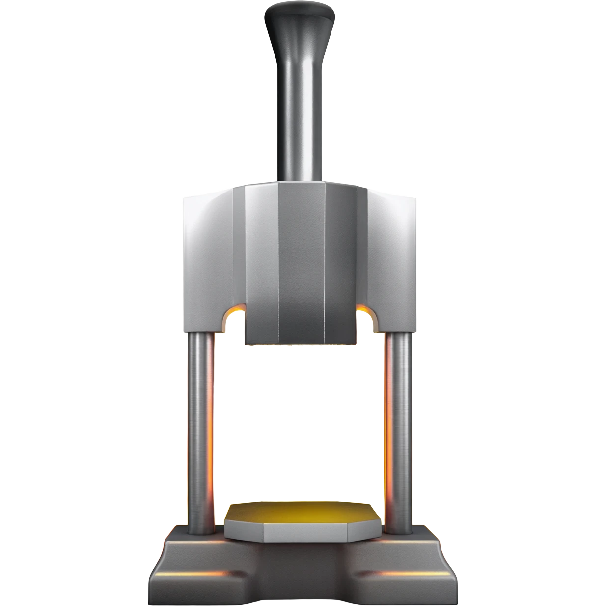 physical stamper but surrounded by fire emoji