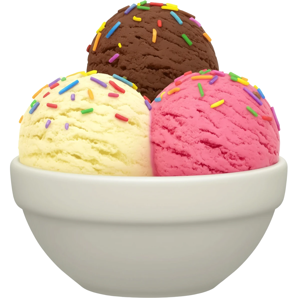 A sticker of Yummy Ice Cream bowl emoji
