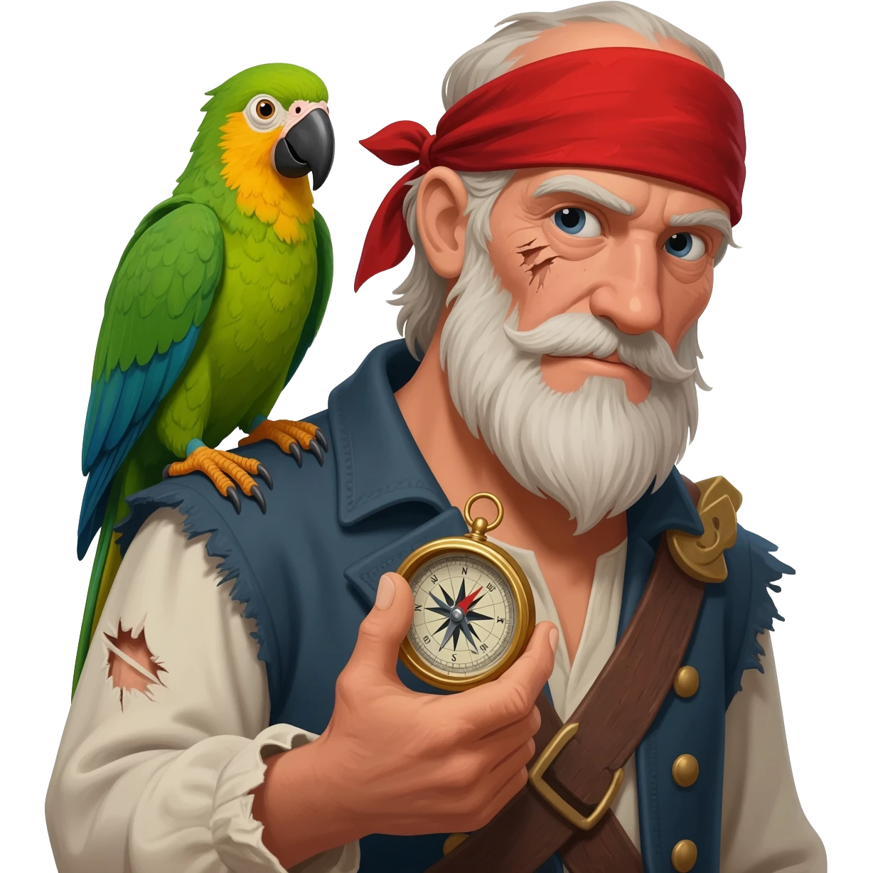 pirate and parrot emoji