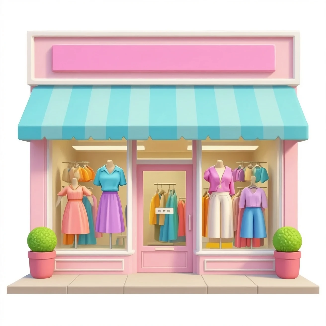 Pastel clothing store emoji