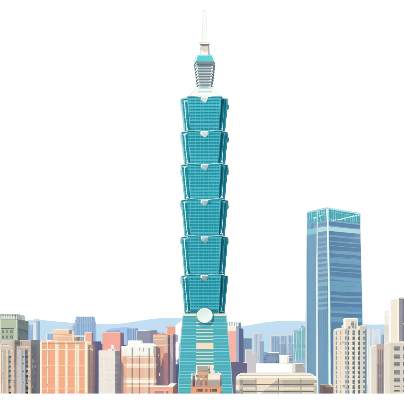 Taipei 101 building emoji
