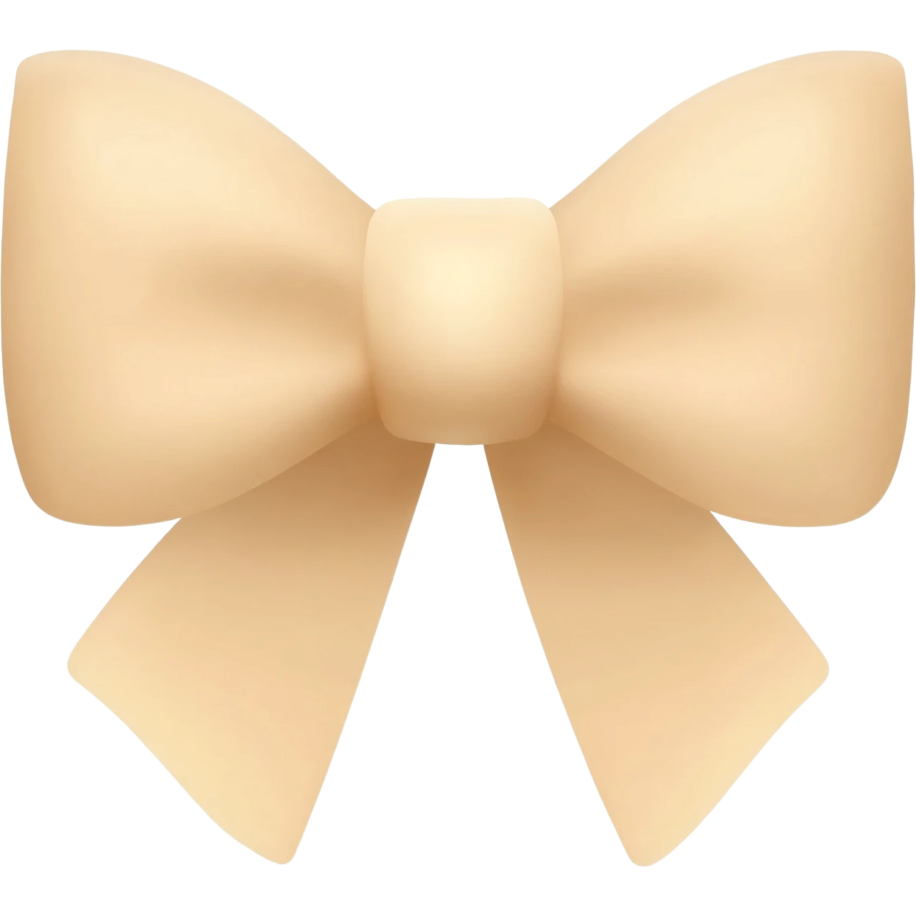 Creme, beige, or cream-colored bow emojis emoji