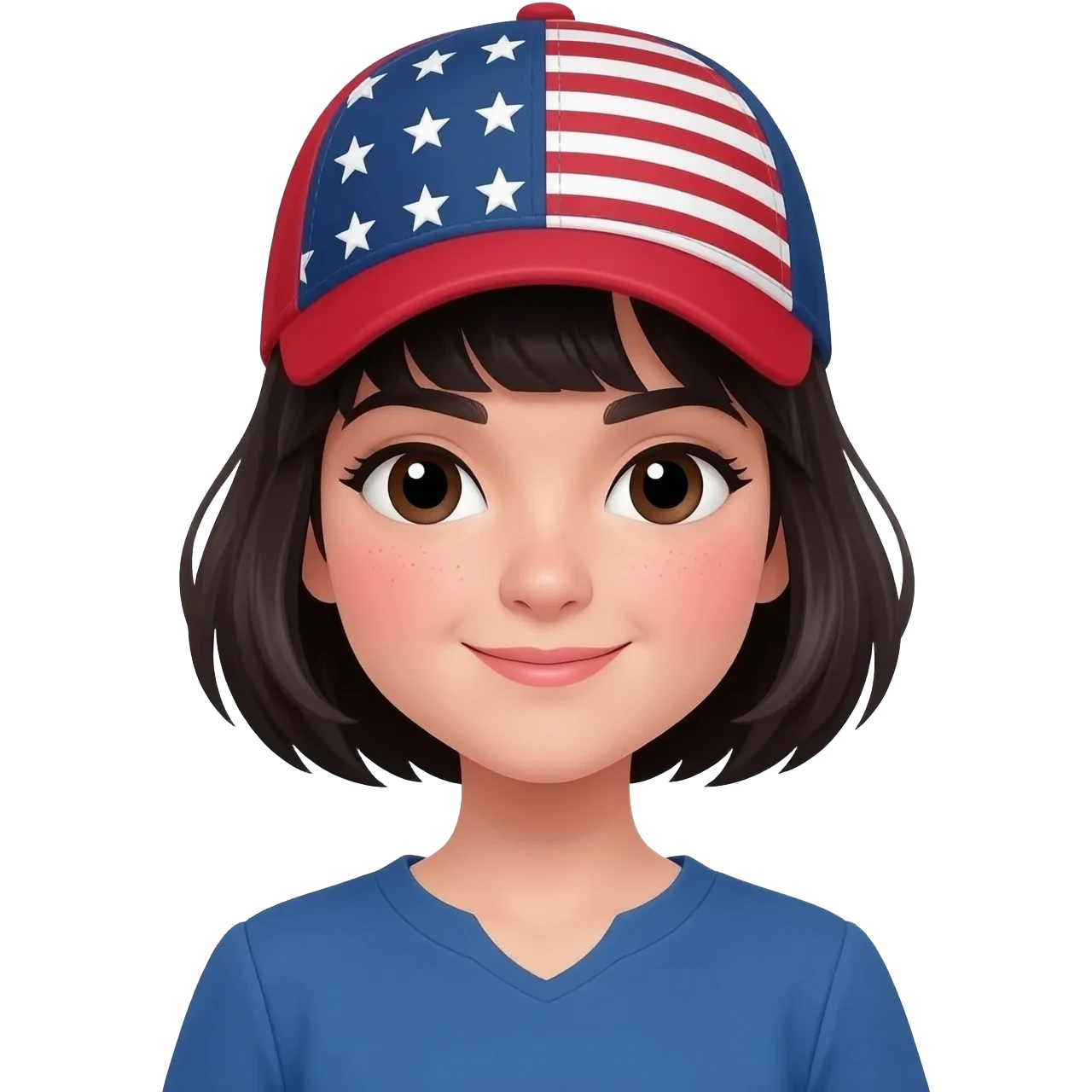 A sexy conservative woman wearing USA baseball hat. emoji