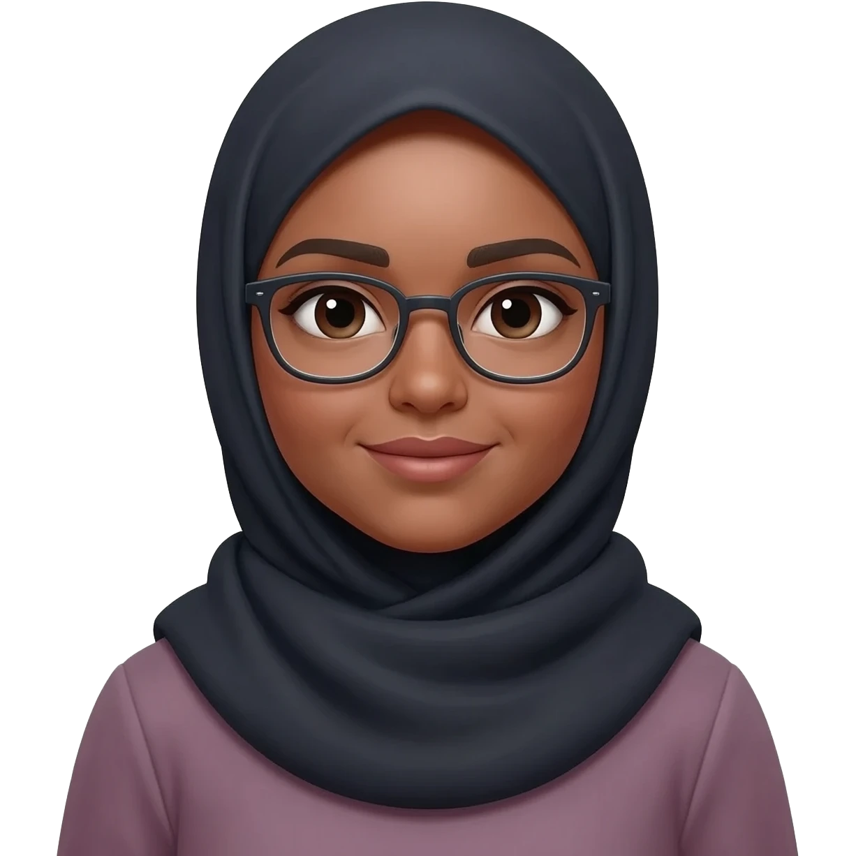 Light skinned Muslim woman w  glasses muslim emoji