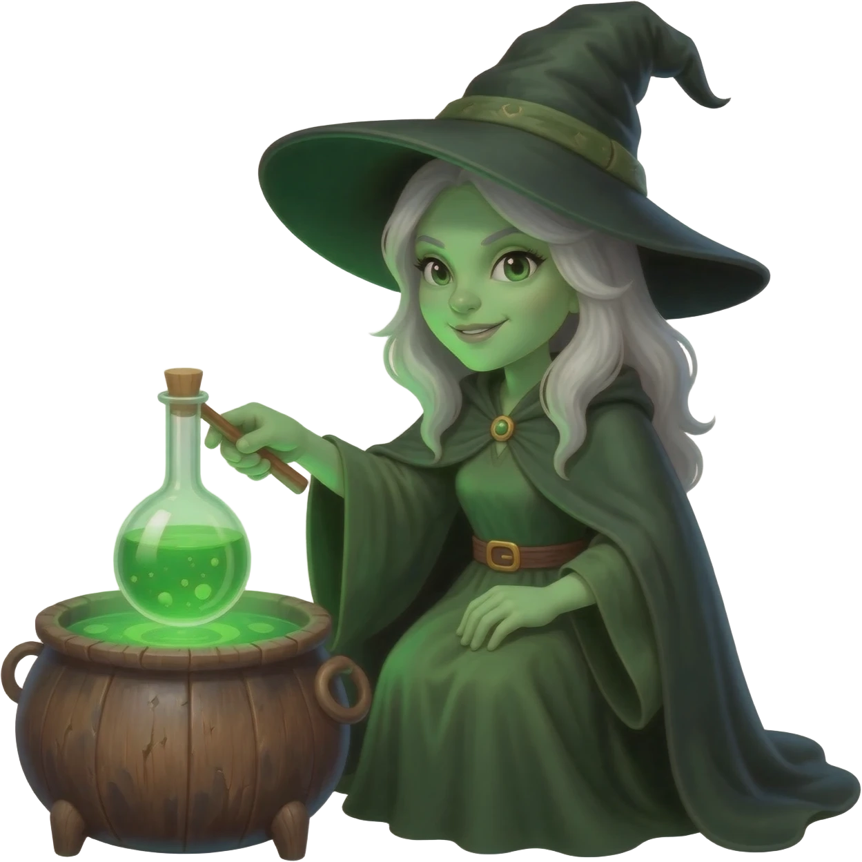 green witch cooking potion emoji