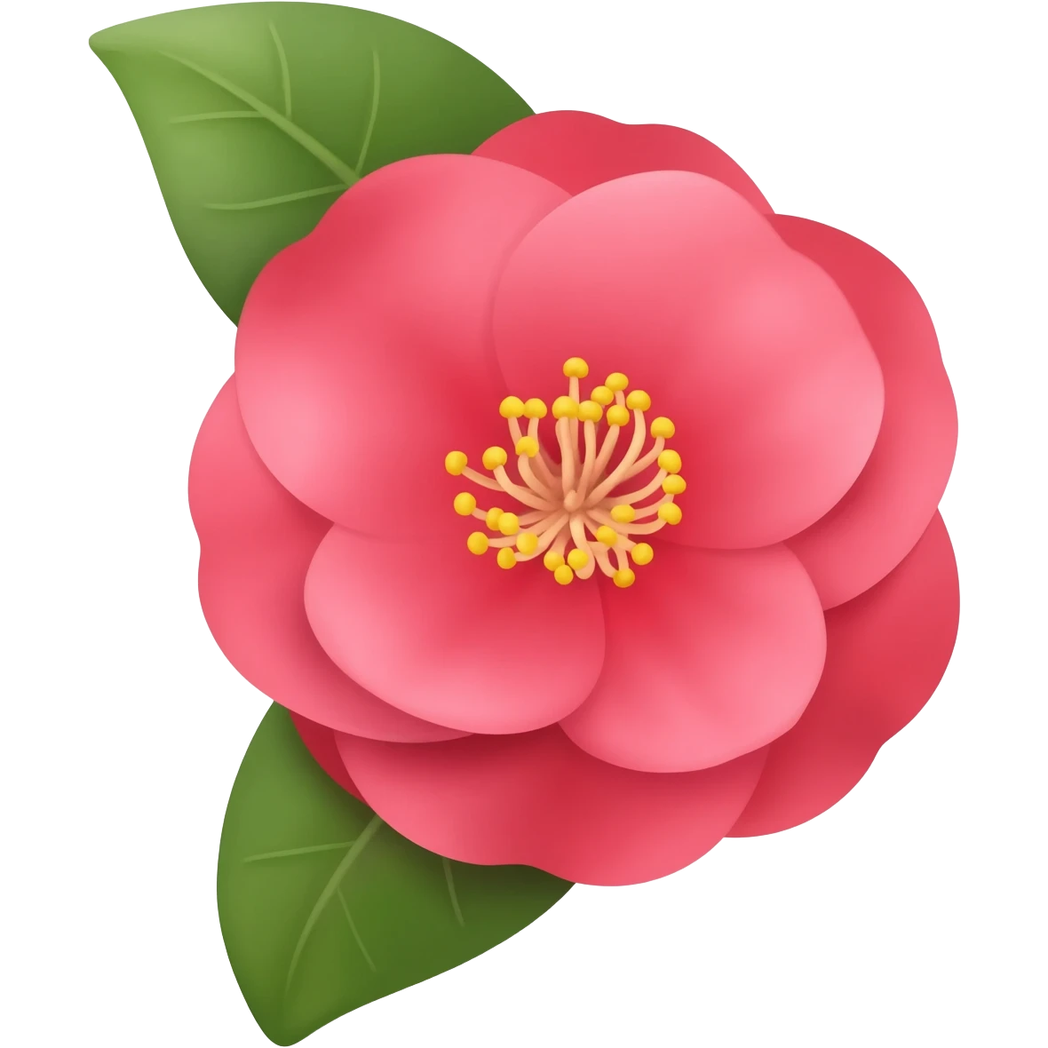 camellia flower with 2 leaves emoji