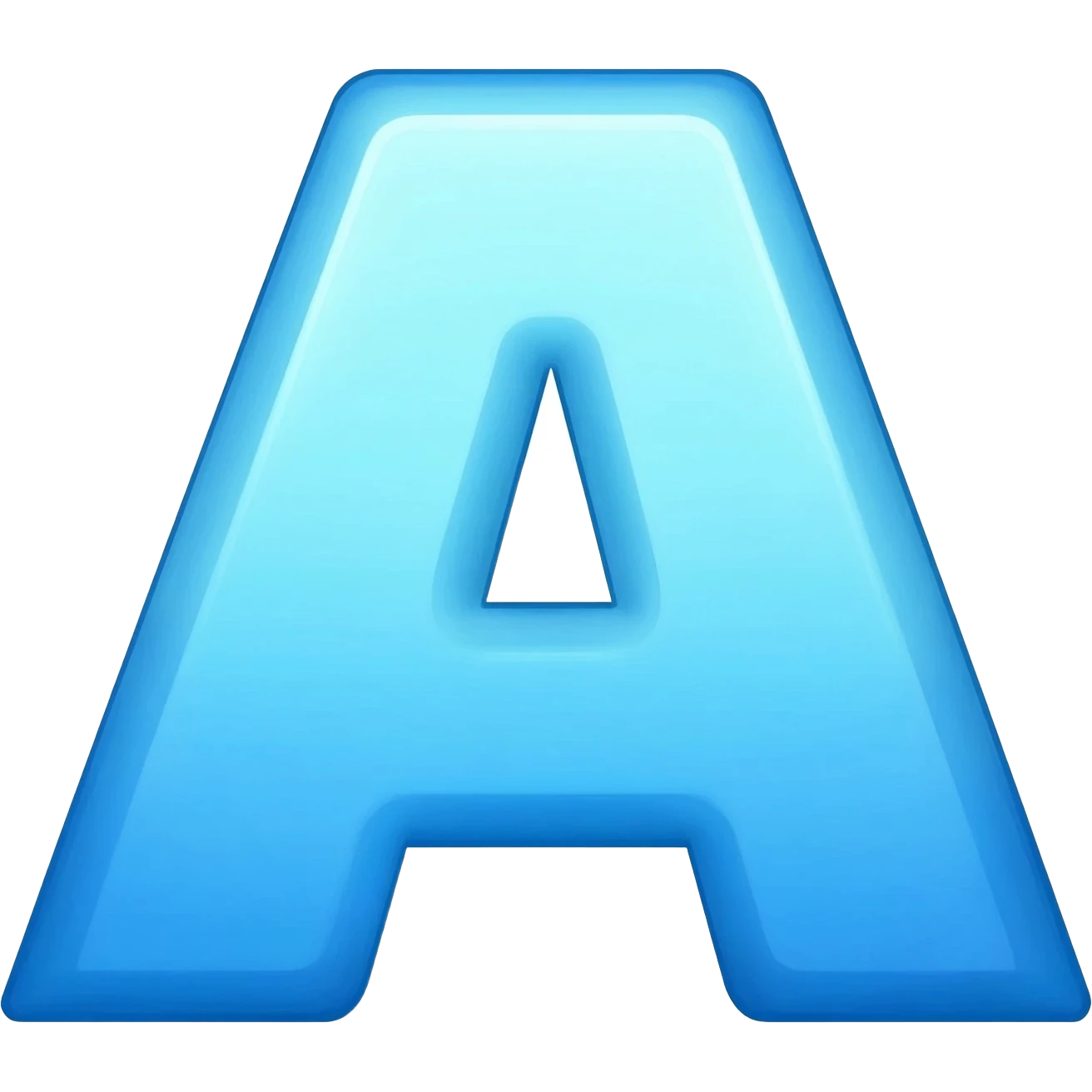 sparkle light blue letter A emoji
