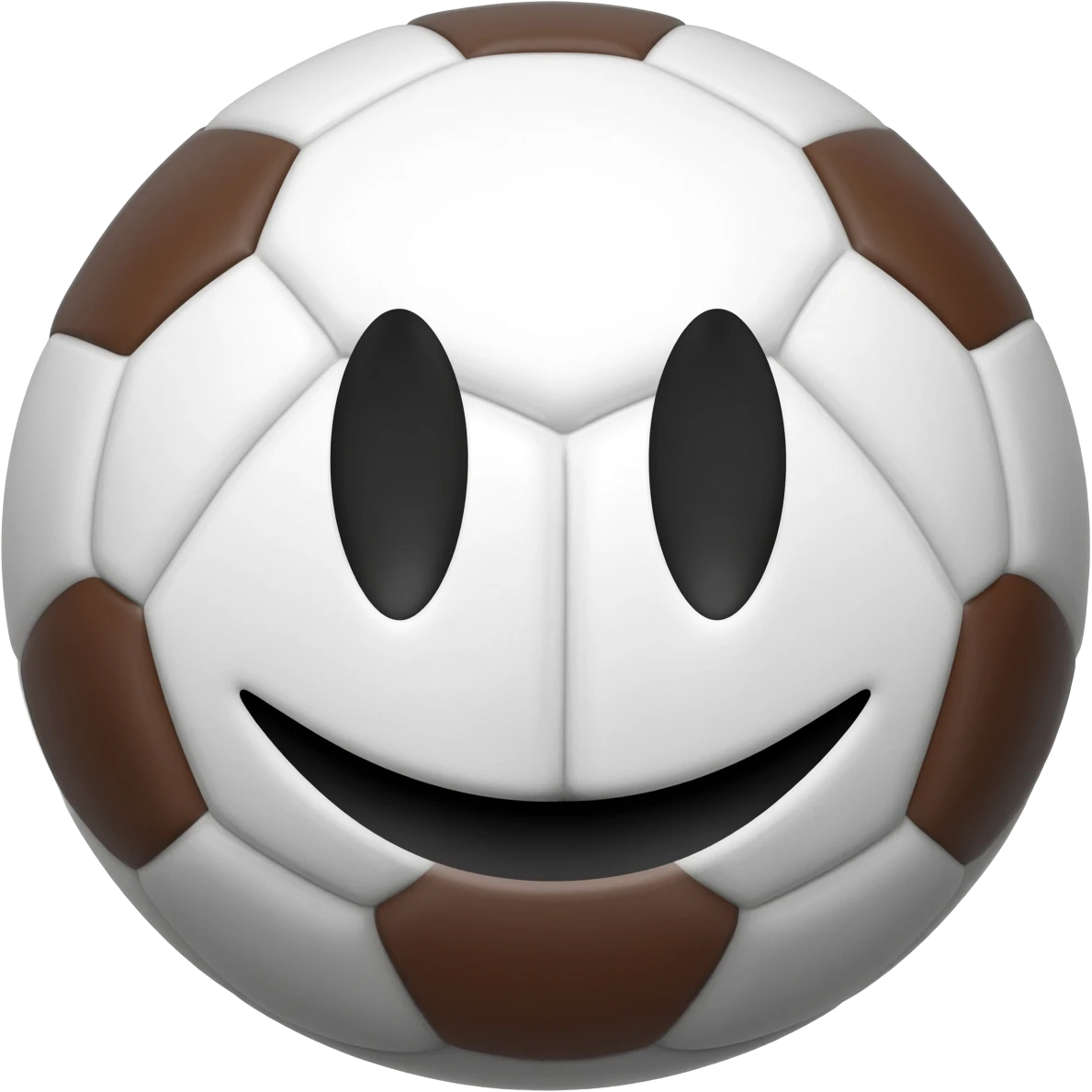 A football emoji with smilling face emoji