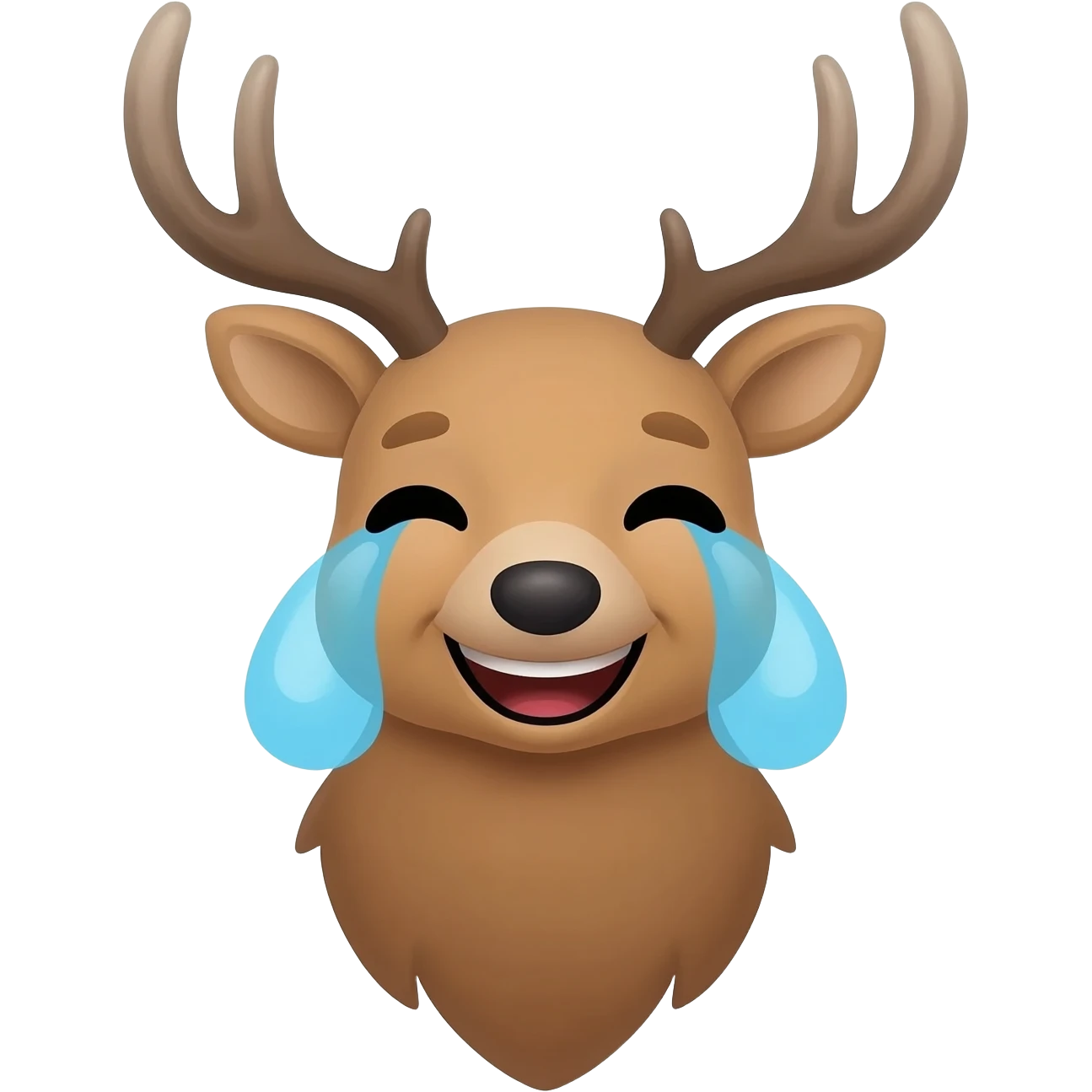 elchkopf diagonal stark lachen tränen emoji