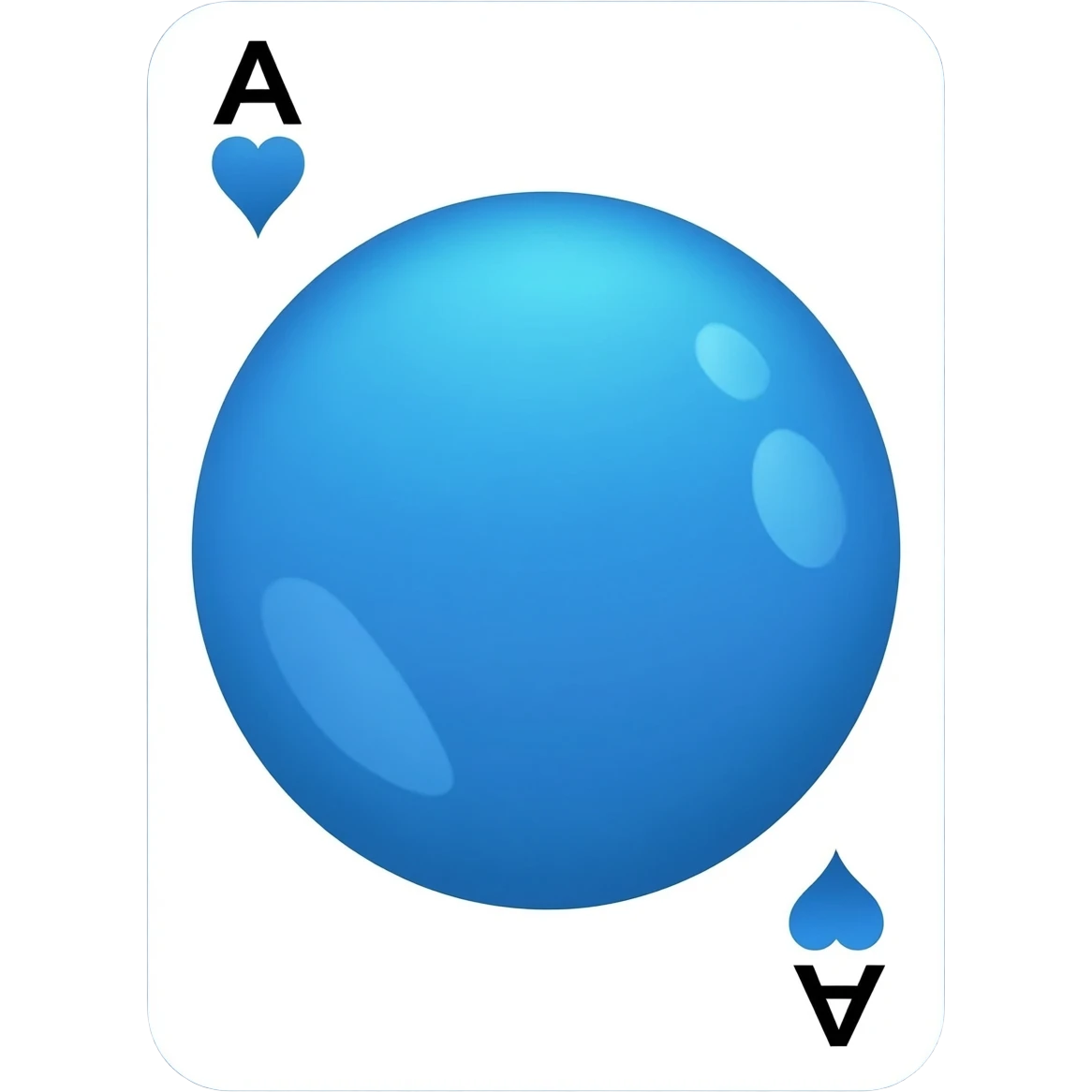 Ace Card Color Blue moon emoji