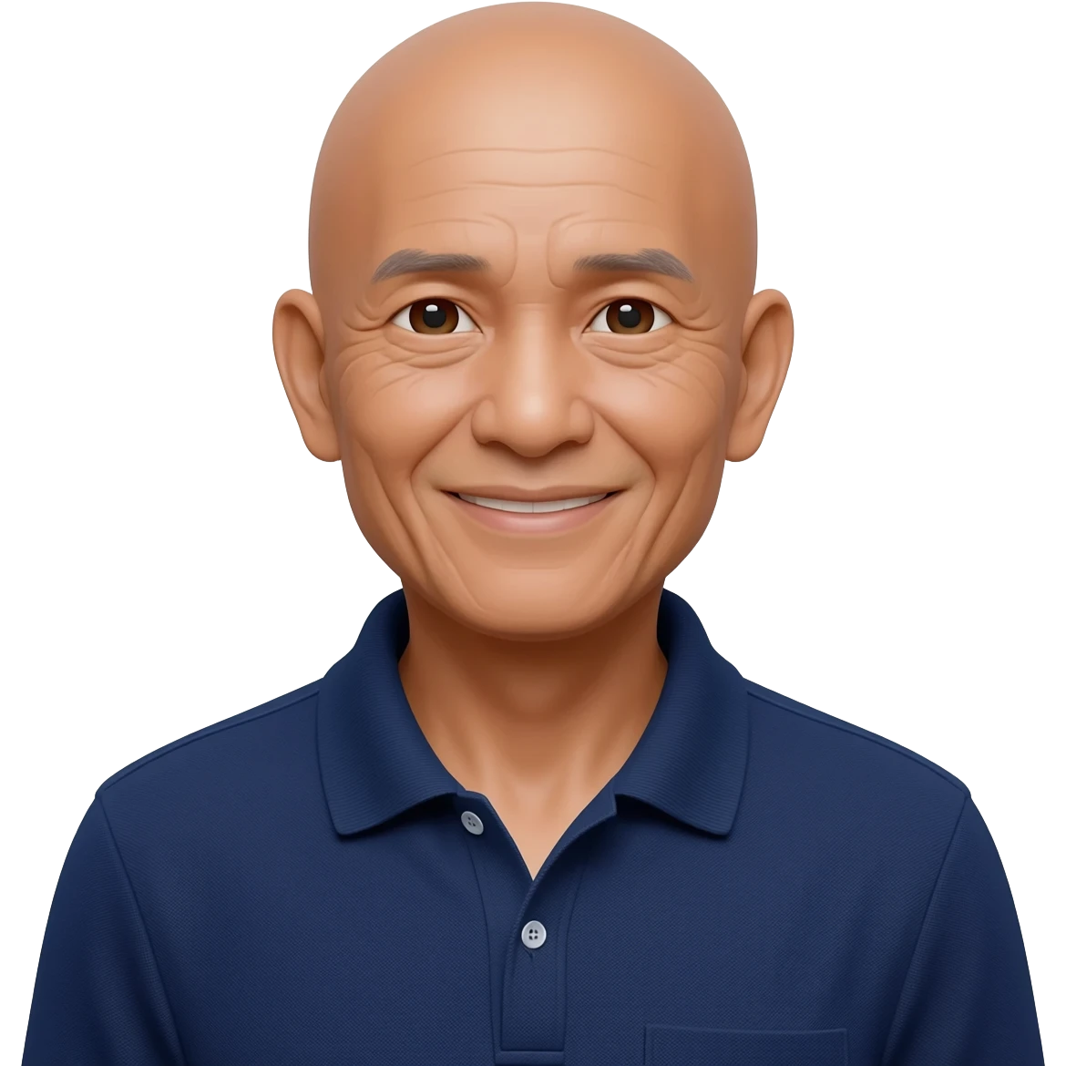 grandpa, tall, little to no grey hair, polo shirt, filipino emoji