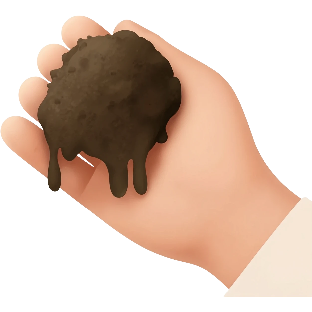 Soil in hand emoji