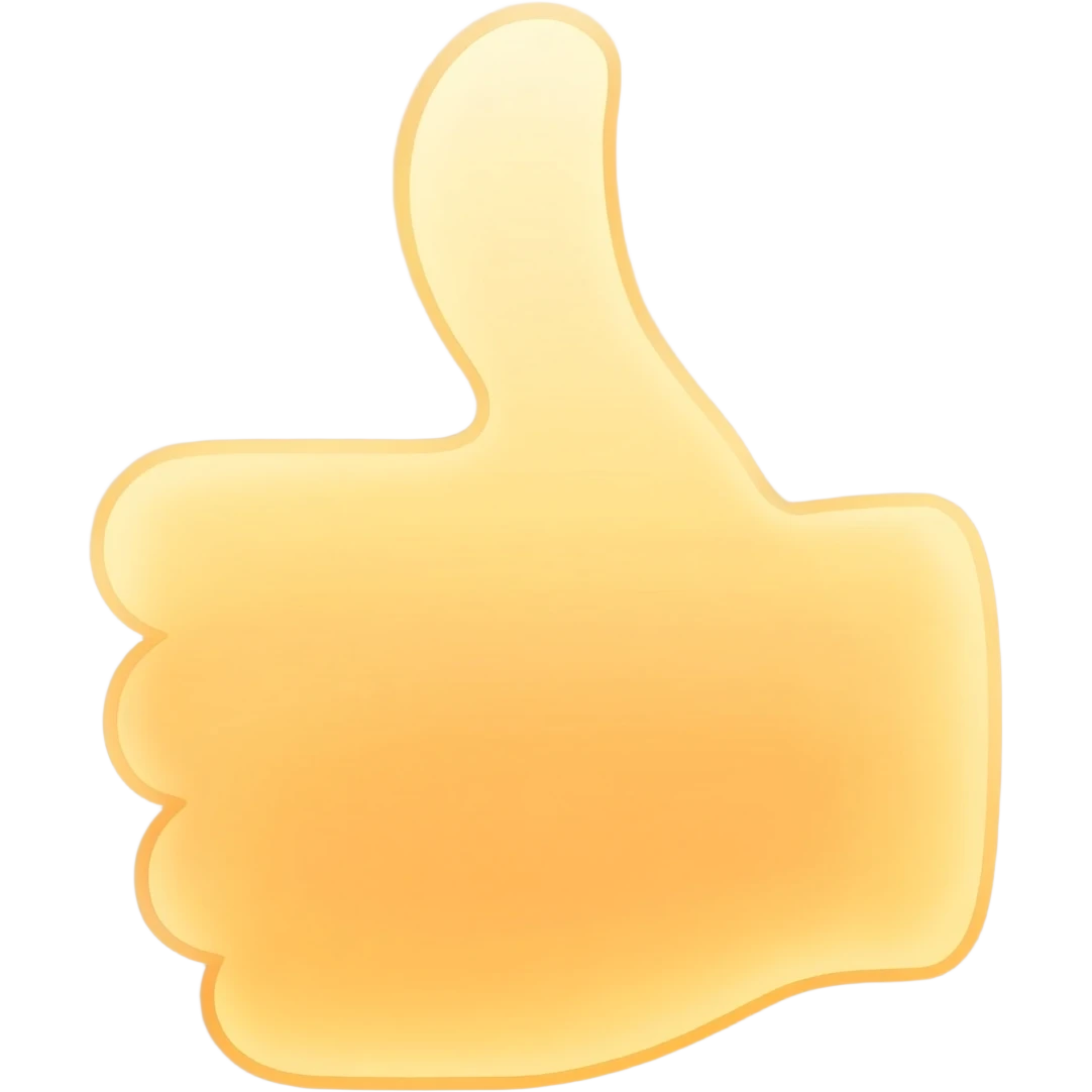 9. thumbs up emoji glowing emoji