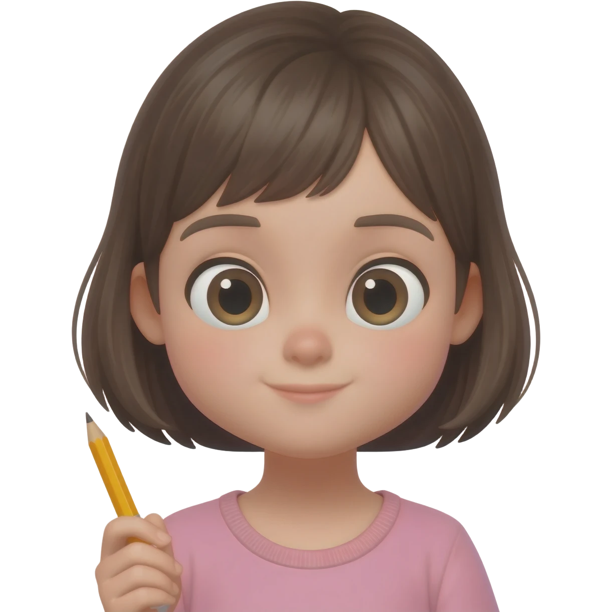 Girl with a pencil emoji