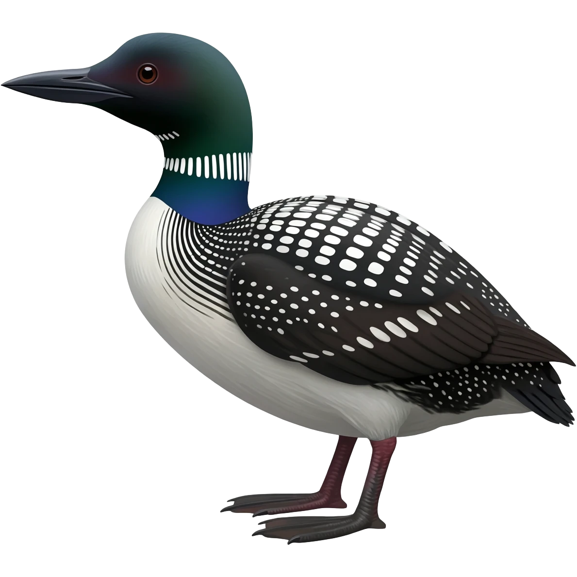 oil spill with a sad common loon in it emoji