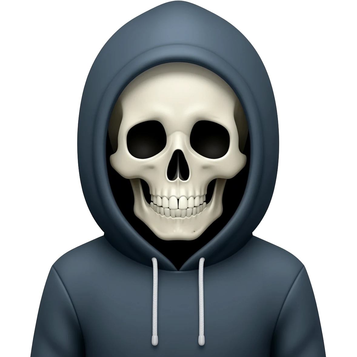 skull in hood funny emoji