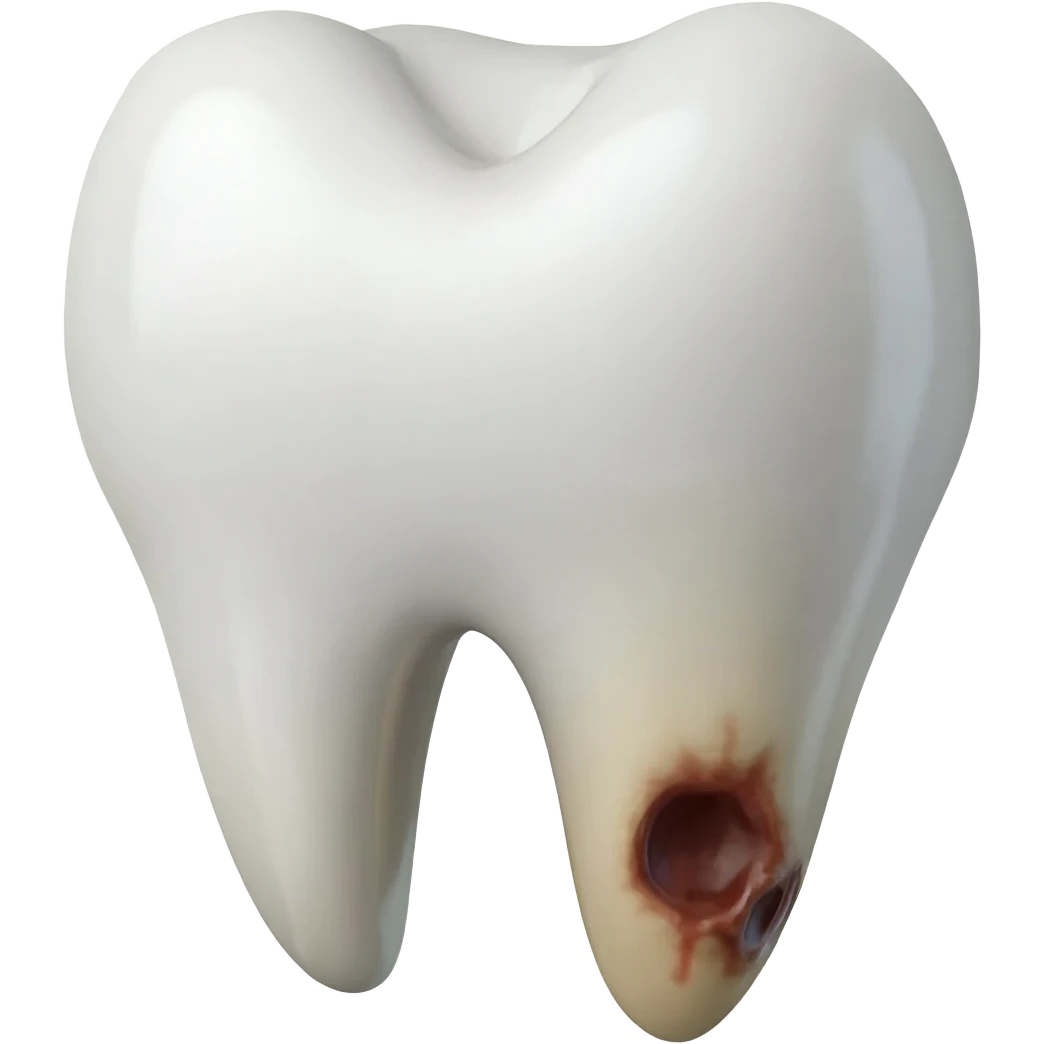 a tooth with caries emoji