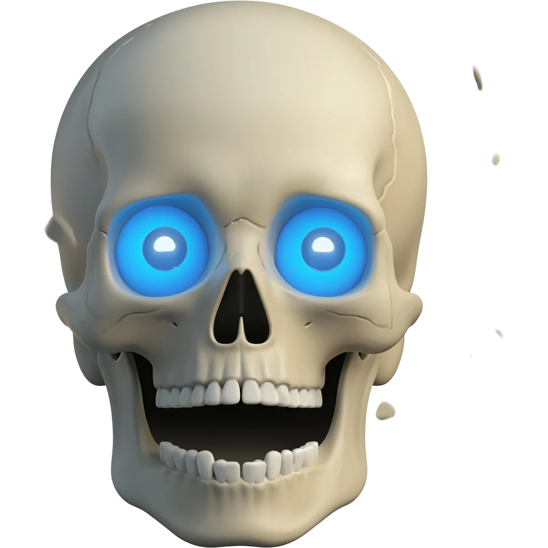 A mind blown skeleton head emoji