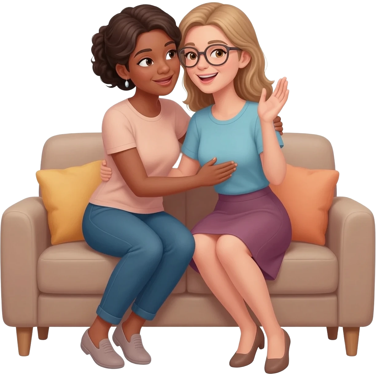 Women’s friendship depends on shared intimacies, self-revelation, nurturance, and emotional support. emoji
