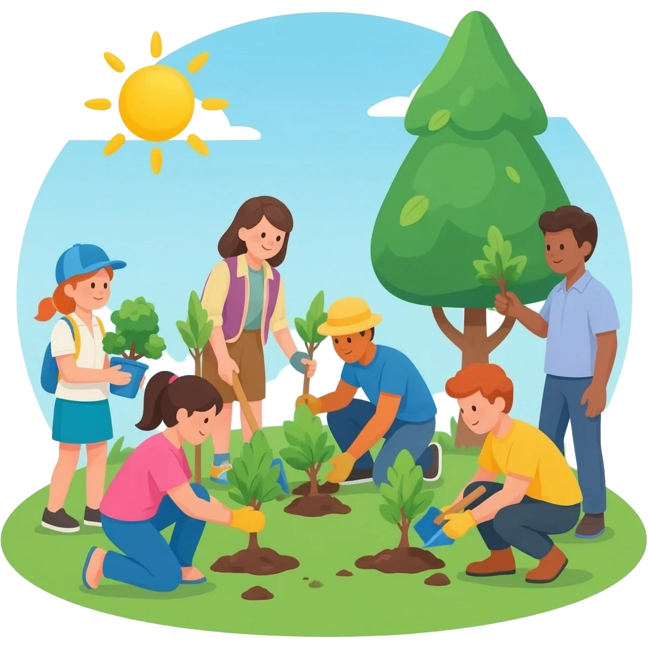 people helping the environment emoji