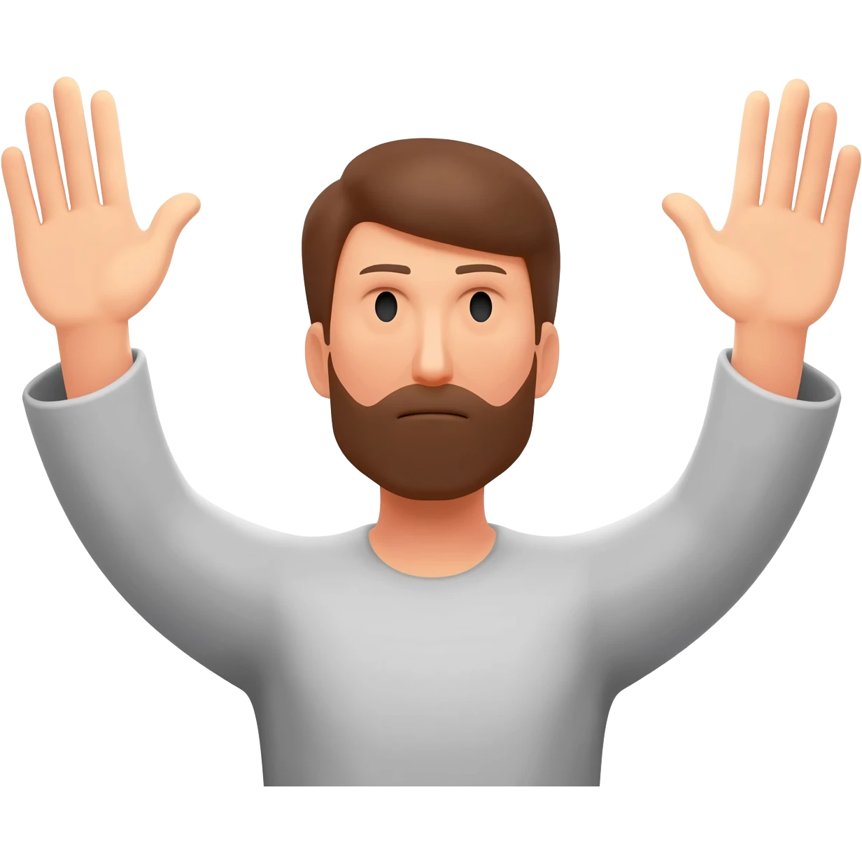 Man raising both hands to God emoji