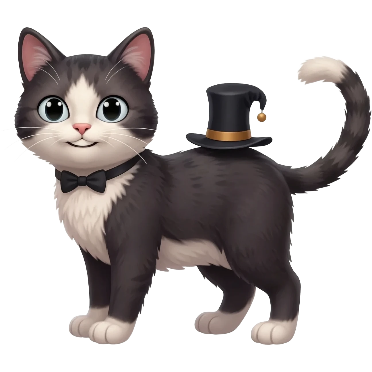 magician couple and their pet cat emoji