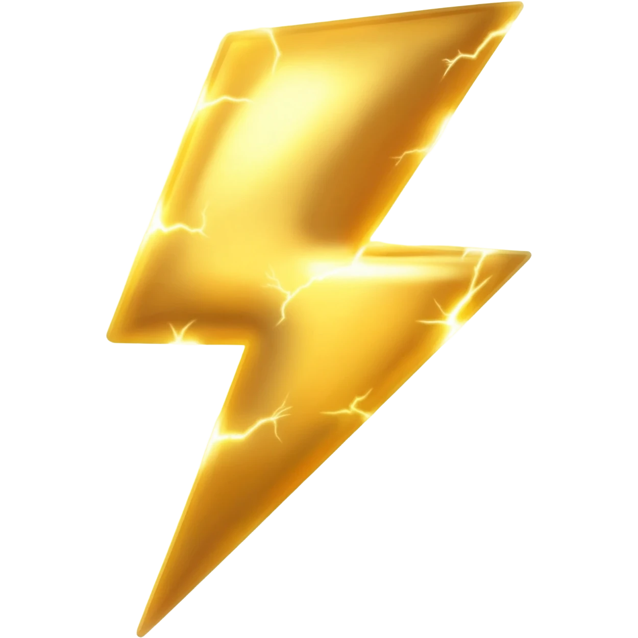 golden lightning bolt with electric sparks emoji