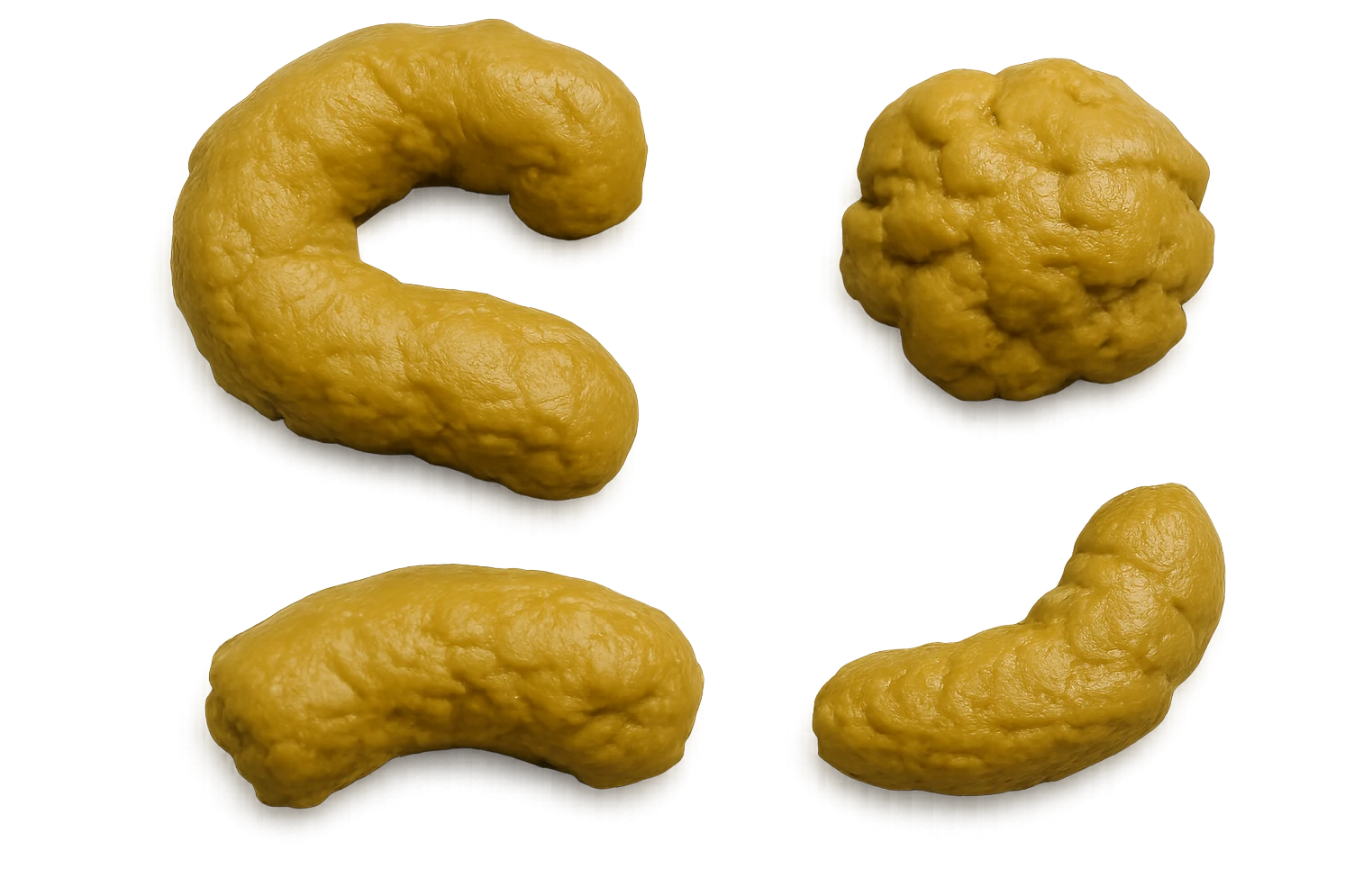 feci molli E GIALLINE VISTE DALL'ALTO, iperrealistico 4k emoji