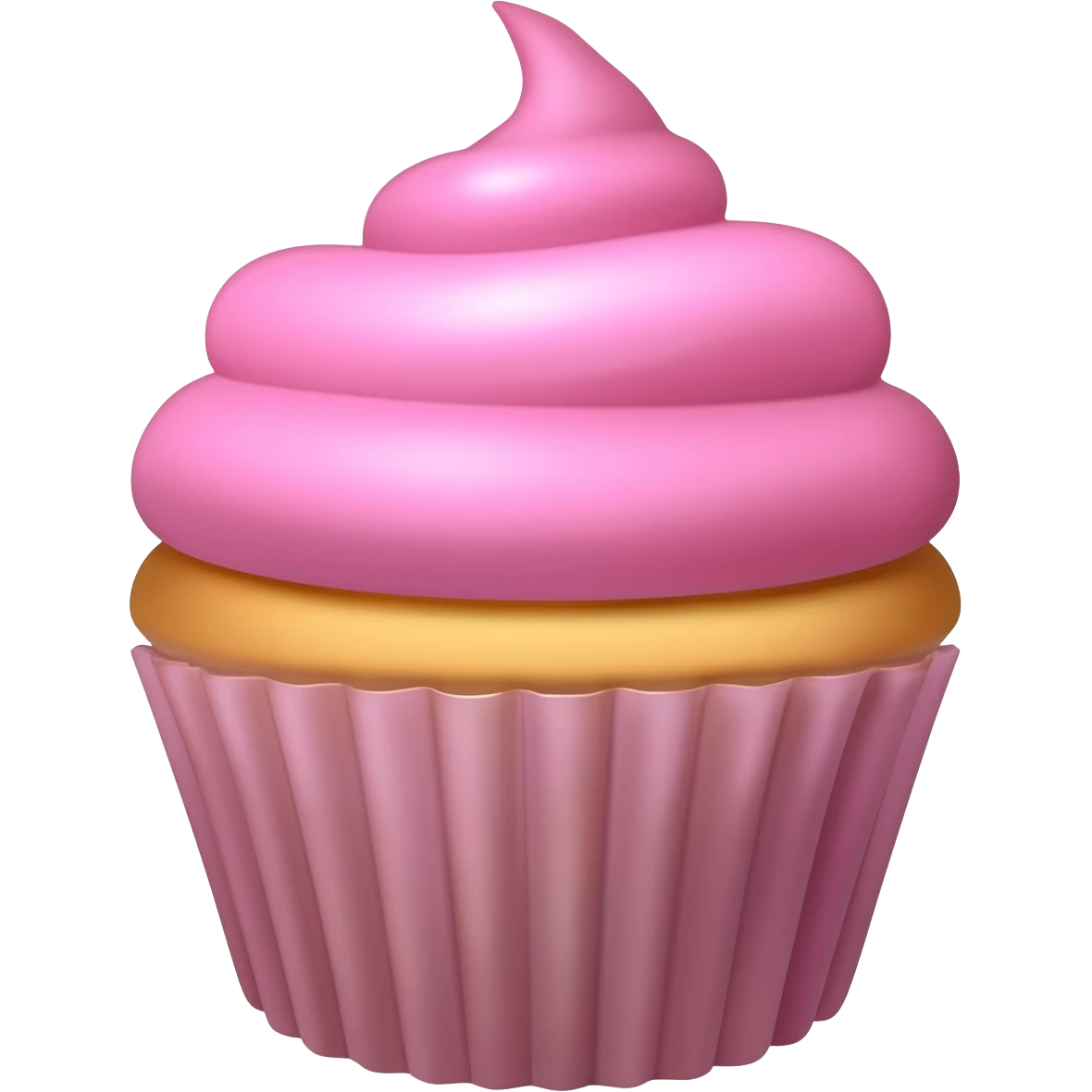 Cupcake with pink icing emoji