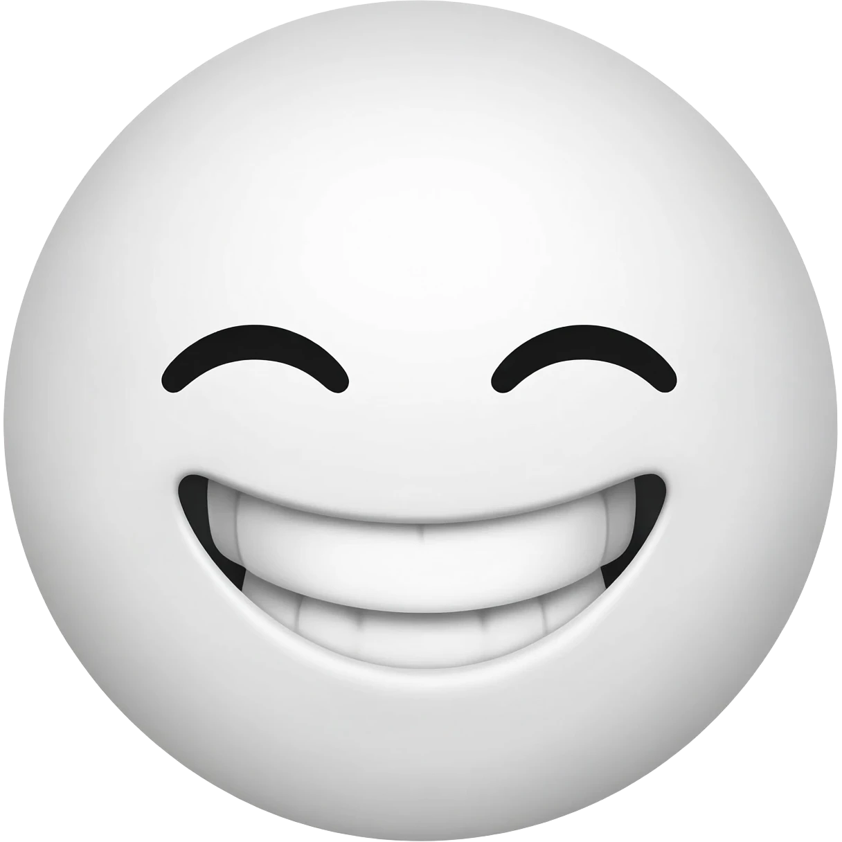 Нужен эмоджи как наш эмоджи белый с головой и с таким хитрым смехом с зубами как премиум стикерах есть же emoji