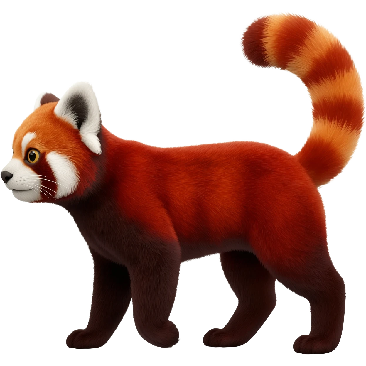 Caracal-Bobcat-Red-Panda-fusion-hybrid-animal-creature, full body emoji