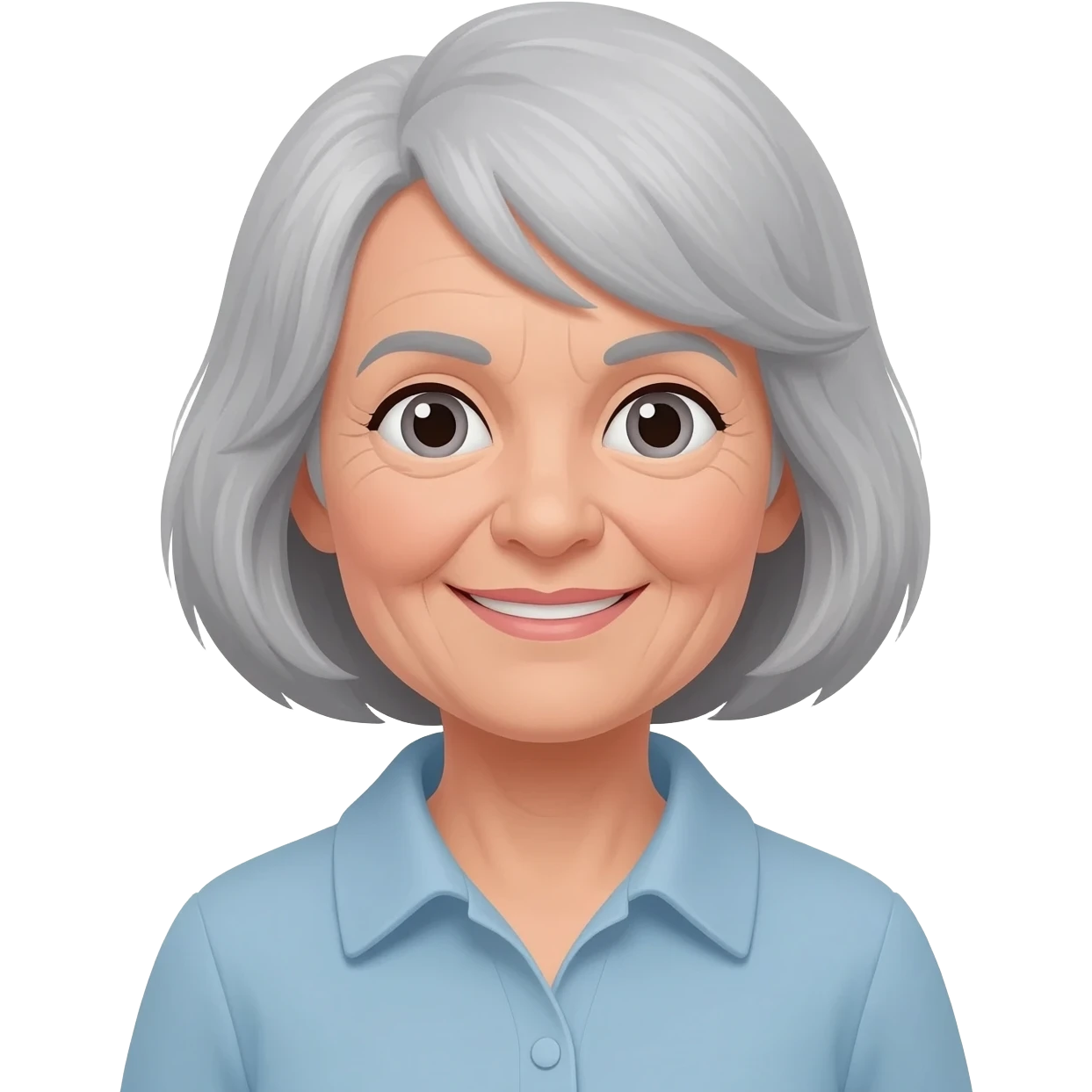 Lady with gray hair emoji