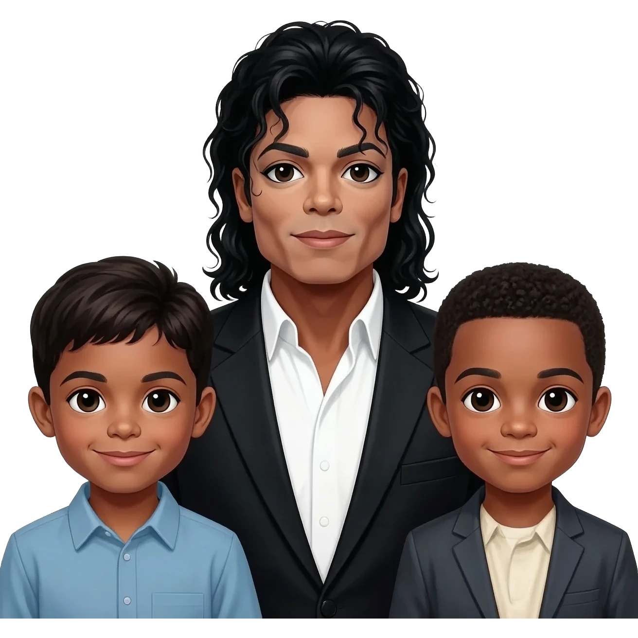 Micheal Jackson with little boys emoji