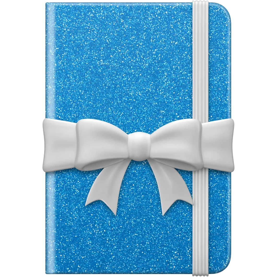 notebook finances cobalt glittery sparkle with bow white emoji