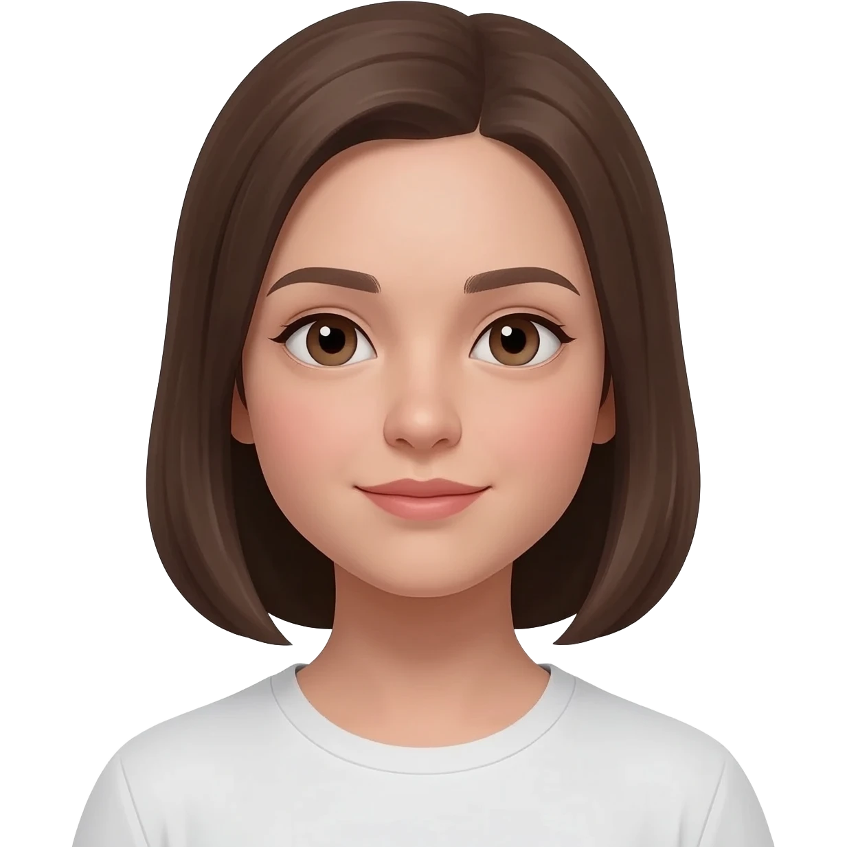 A realistic girl emoji